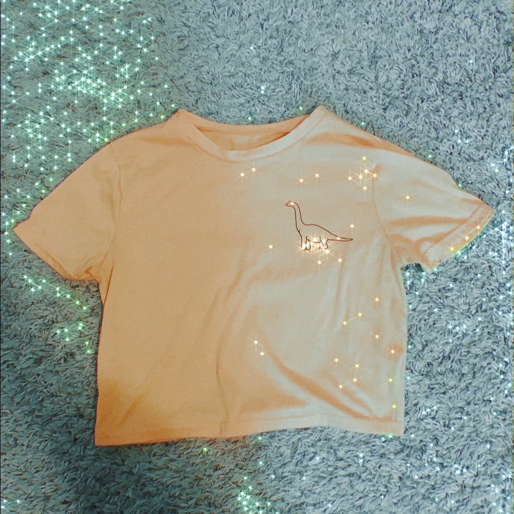 cute cropped shirt 🌴🦕